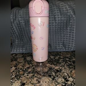 Pink Hello Kitty insulated hot & cold cup with straw and attachment included